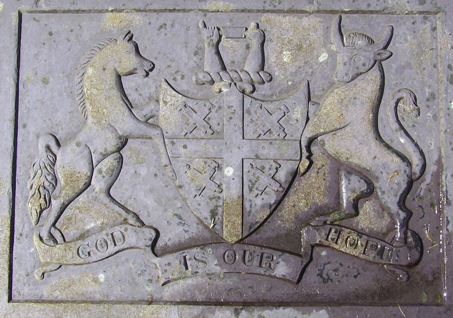 [Image: Photo of detail from a McCandless grave marker; see text for descriptive details.]