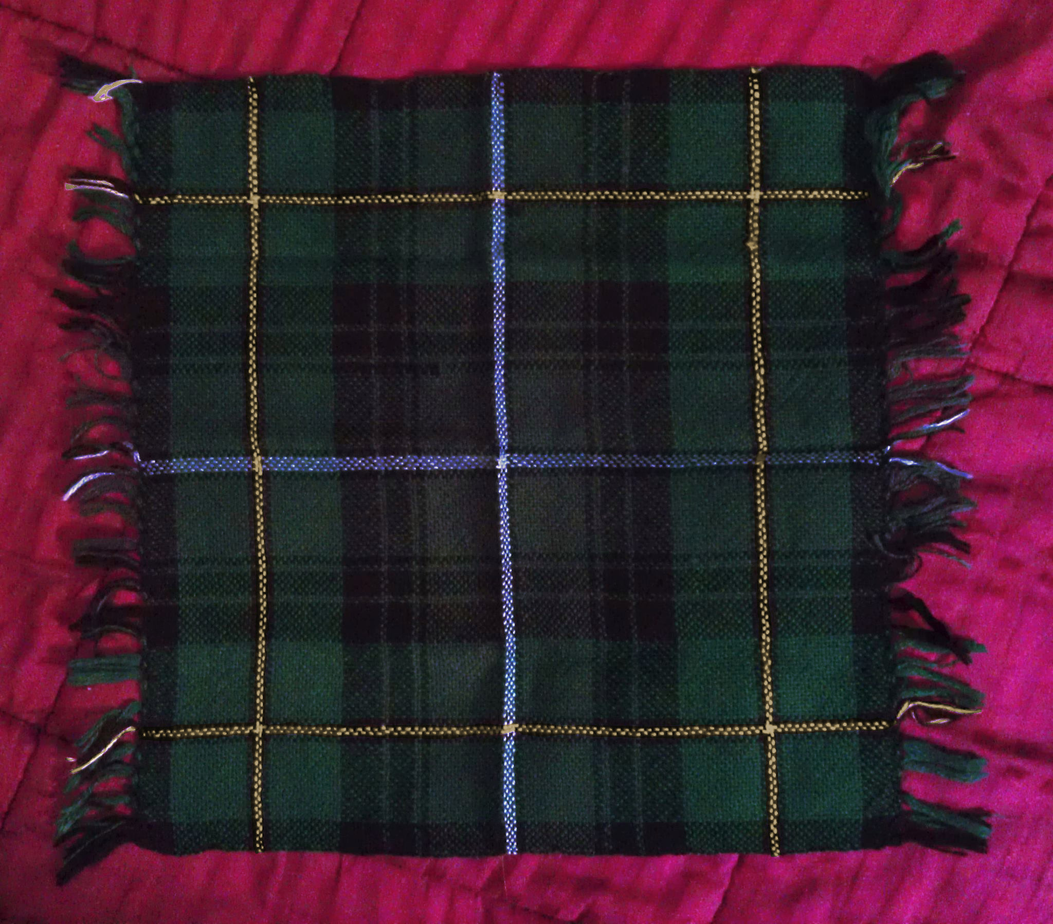 [Image: Example of towel in McCandlish green tartan]